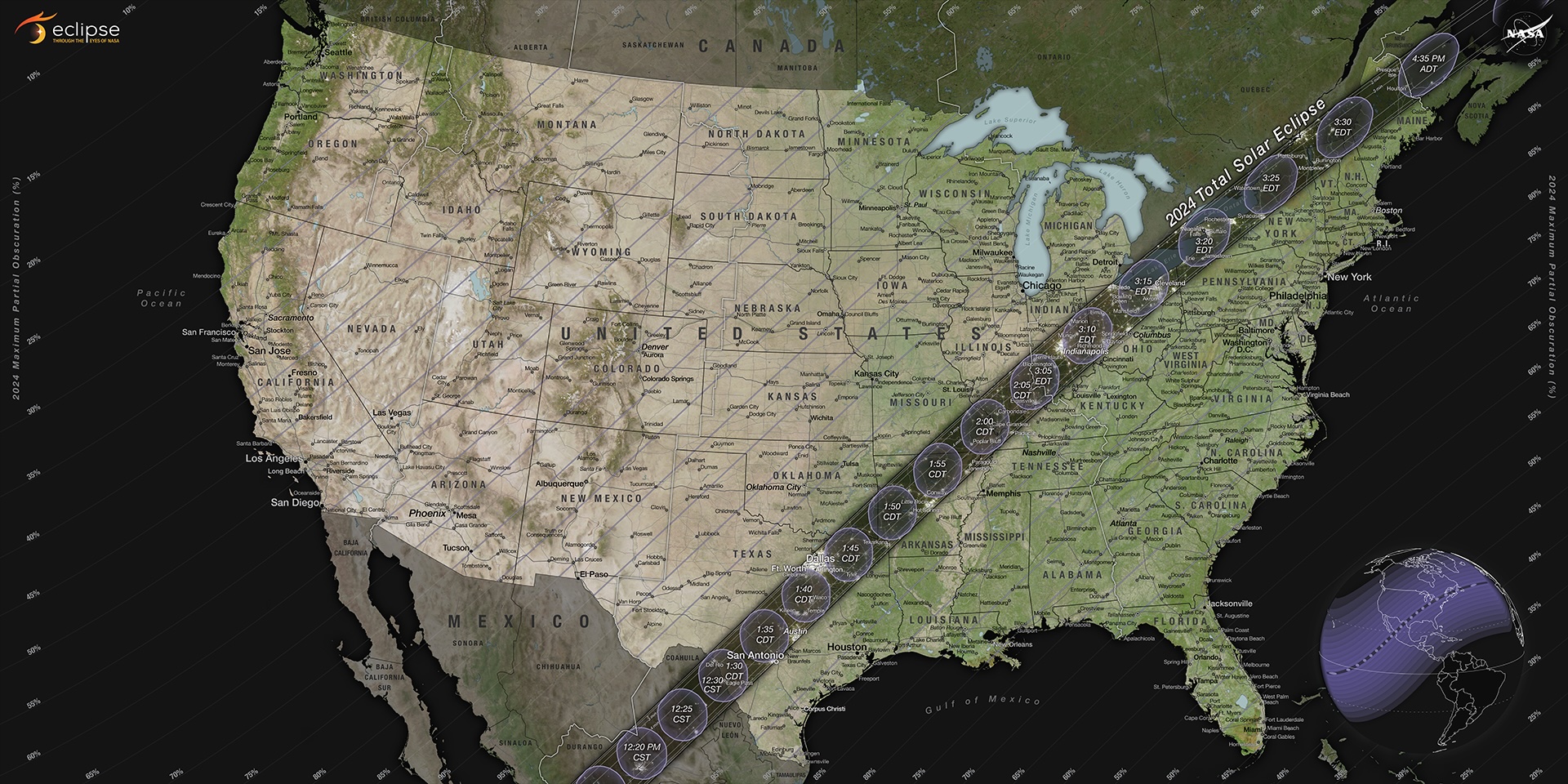 NASA transmite eclipse solar en vivo