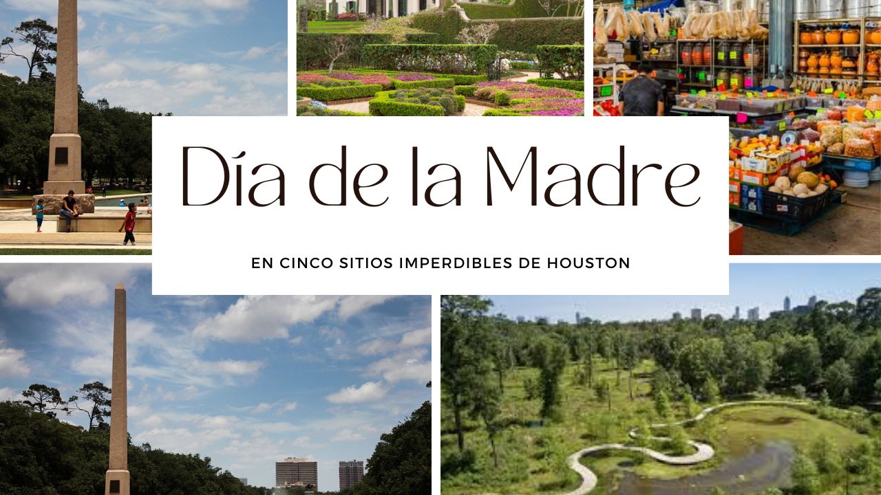 Familias disfrutando del tranquilo Hermann Park en Houston, un lugar perfecto para celebrar el Día de la Madre.