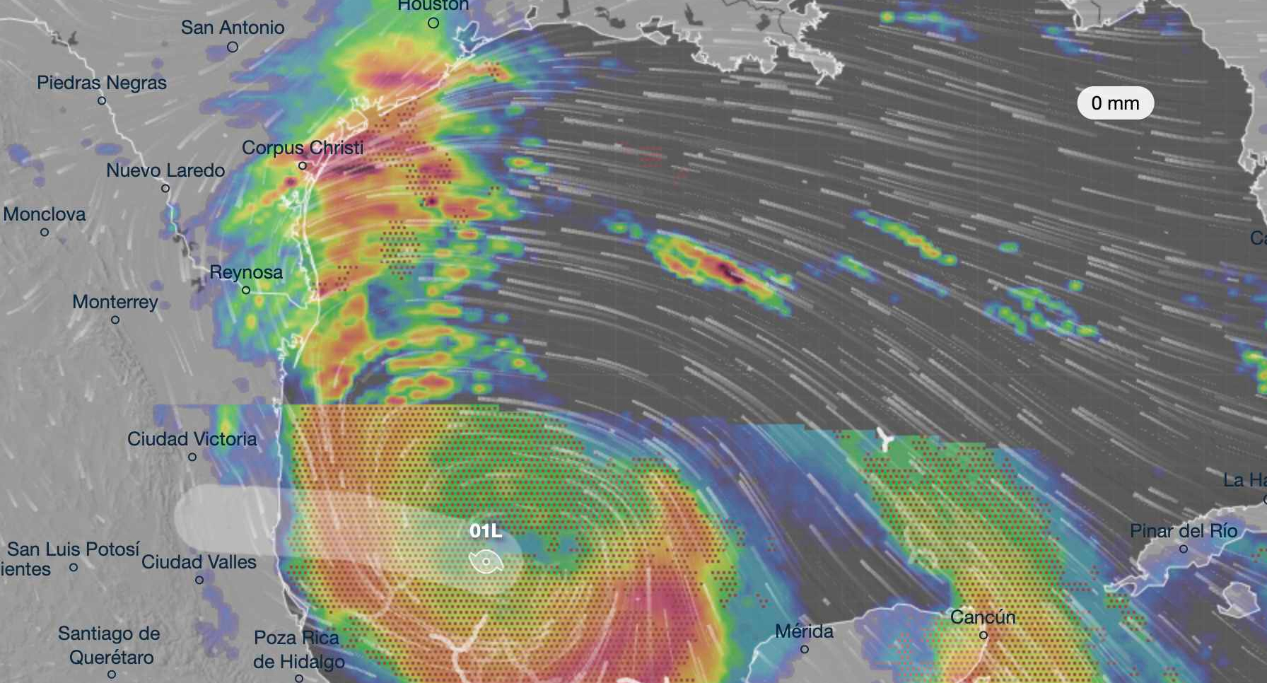 Una masa de nubes en la bahía de Campeche podría evolucionar en la tormenta tropical Alberto, amenazando con fuertes lluvias en Houston.