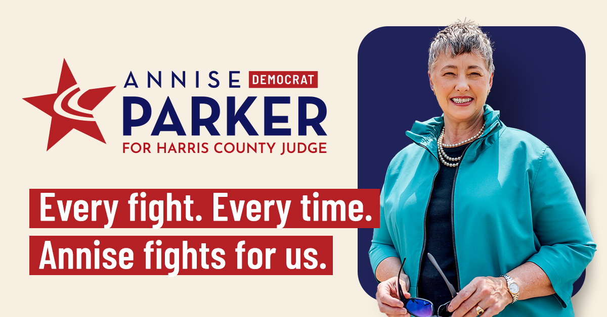 Annise Parker candidata a jueza del condado de Harris