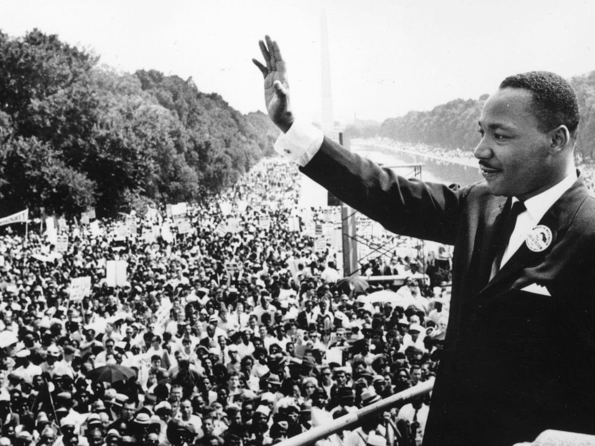 Martin Luther King Jr. pronunciando su discurso I Have a Dream en Washington en 1963