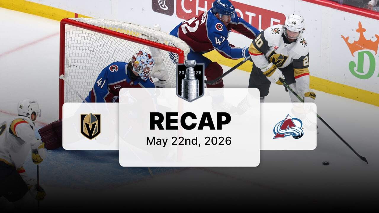 Los Golden Knights de Vegas remontan en el tercer período y vencen a los Avalanche 3-1 para tomar ventaja 2-0 en la Final del Oeste