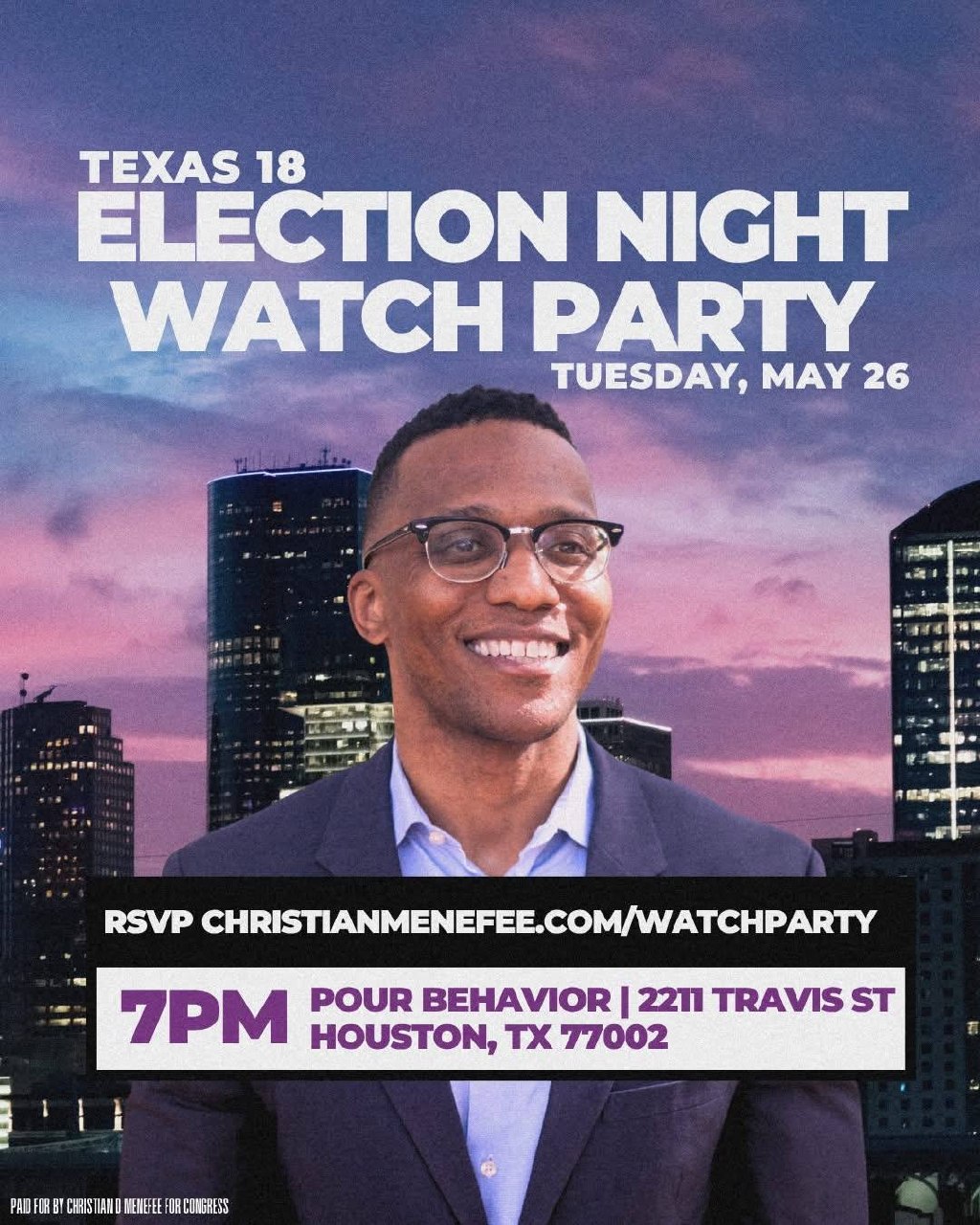 Election Night Watch Party flyer