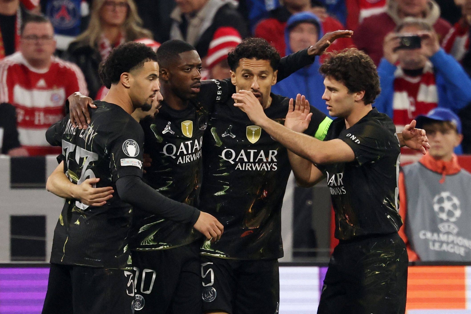 Jugadores del PSG celebrando