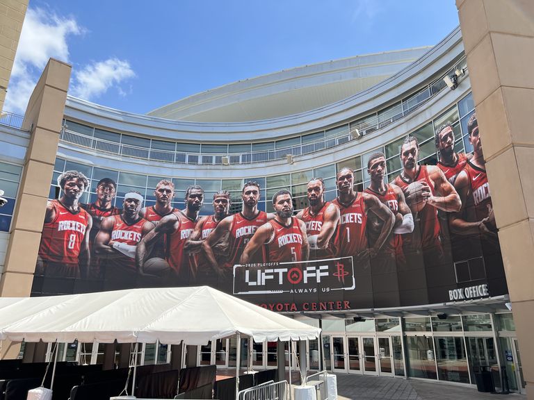 El Toyota Center de Houston preparado para los Playoffs de la NBA