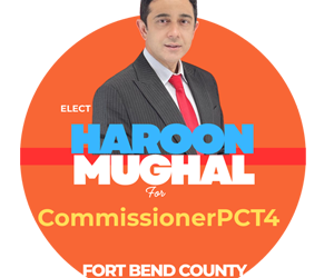 Haroon Mughal continúa su campaña para Comisionado del Precinto 4 en Fort Bend County